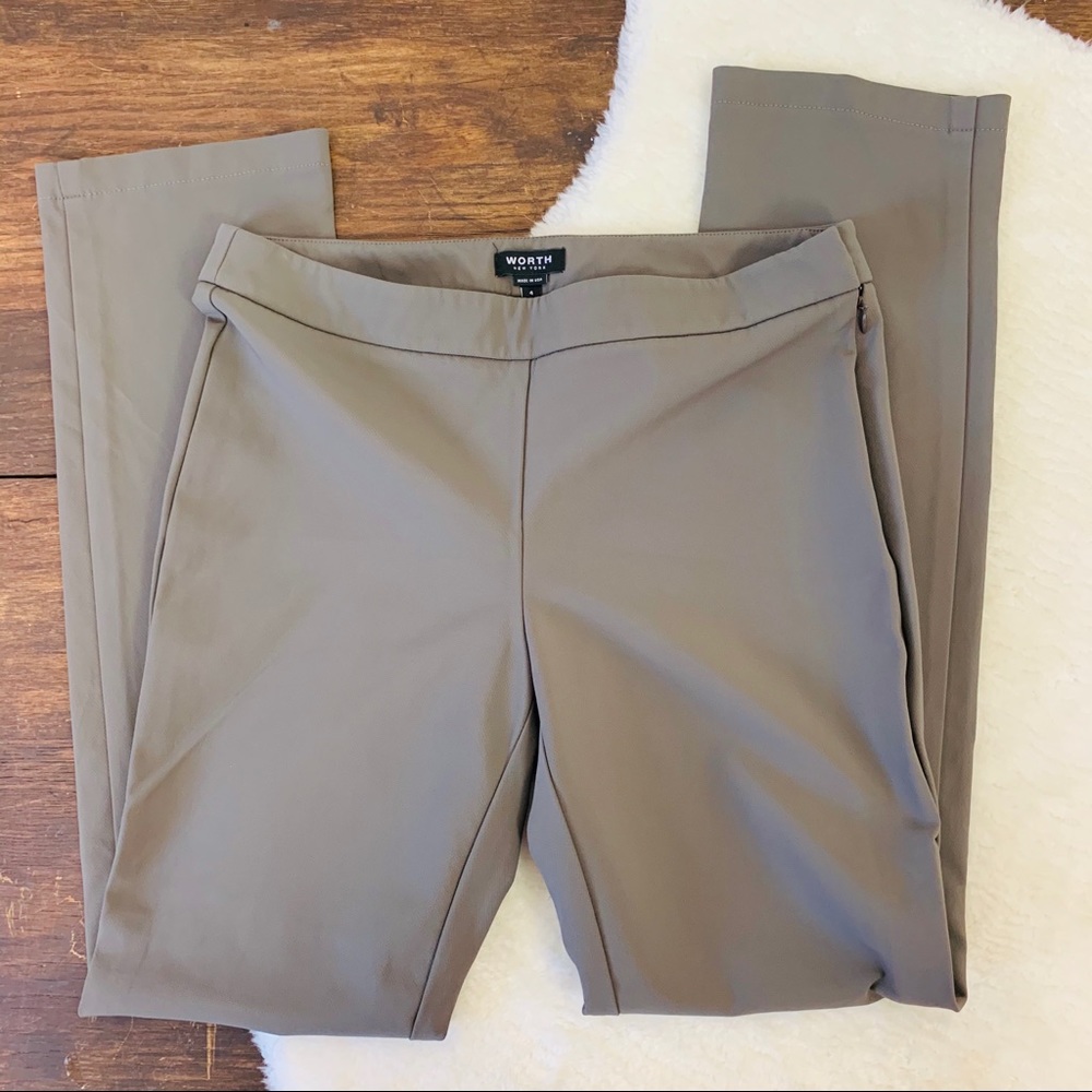 Worth Newyork Grey Size 4 Work Straight Leg Pants